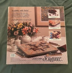 Milton Bradley 4034 Scrabble Deluxe Edition Board Game 1989 Complete Used Clean