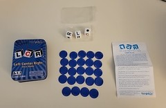 The Original LCR Left Center Right Dice Game Blue Tin George & Company NEW