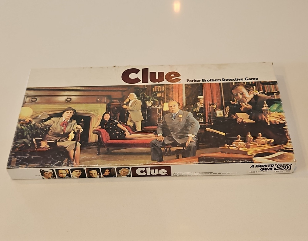 Parker Brothers Clue Board Game Strategy 3 To 6 Players Ages 8+ Vintage 1972