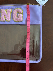 New Mahjong Tile Set Bag Pink Lilac Light Purple Clear with Gold Accents