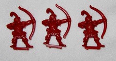 Battle Masters Board Game #4210 1992 ~ 3 IMPERIAL ARCHERS Warrior Bow & Arrow