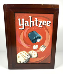 Yahtzee Game Vintage Collection Bookshelf Edition Wooden Box Complete Free Ship