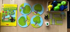 Haba My Very First Games Lot Of 2 Orchard And Zoolino Co-op Wooden Complete