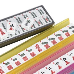 American Mahjong Full 166 Set Collectible Western Mah Jongg Tiles w Pushers