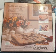 Scrabble Deluxe Edition Rotating Board 1989 Complete Read Description