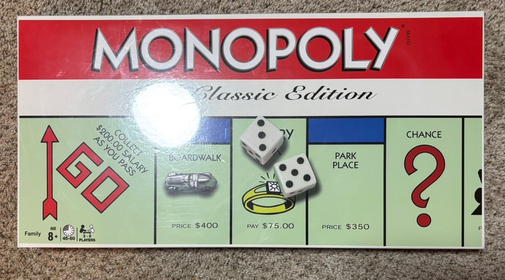 Monopoly The Classic Edition Traditional Board Game Hasbro New Factory Sealed