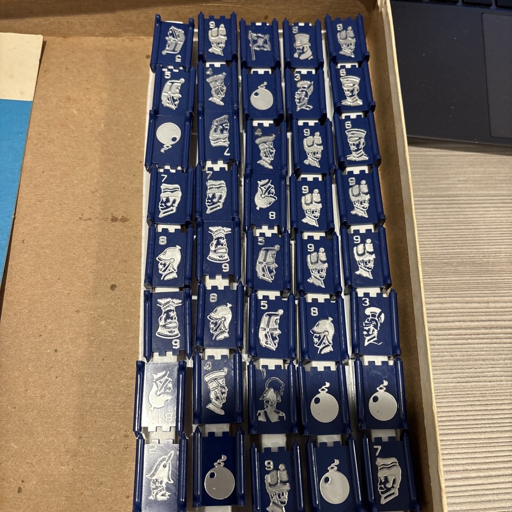 Stratego Board Game Set of 78 Replacement 40 Blue & 38 Red Game Pieces 1975