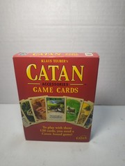 Catan Base Game 5th Edition Complete + Game Cards Accessory Set -Excellent Cond.