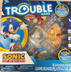 Pop-O-Matic Trouble Game Sonic The Hedgehog Edition *distressed box* Scuffed*