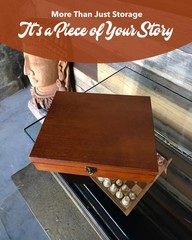 WE Games Old World Wooden Box with Brass Latch – Medium, Redwood