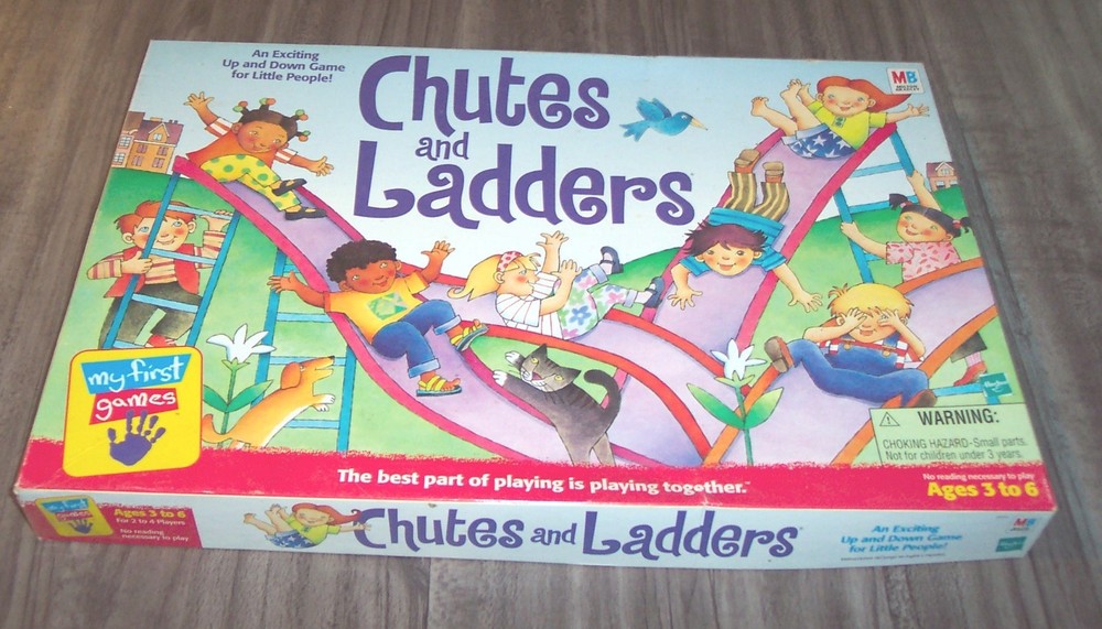 Vintage 1999 Milton Bradley CHUTES AND LADDERS Board Game COMPLETE 1990’s