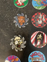 Pogs Lot of 100 Original POGs With Tube Carrying Case Vintage 1990’s