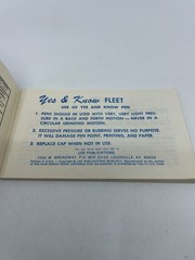 Vintage Yes & Know Invisible Ink Game Book Fleet Lee Publications 1970 Used