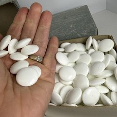 Vintage Japanese Game Go Stones Set – Black And White, Full Box
