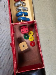 Vintage 1938 CABBY! Board Game Selchow & Righter 8 Metal Cars Complete Set S&R
