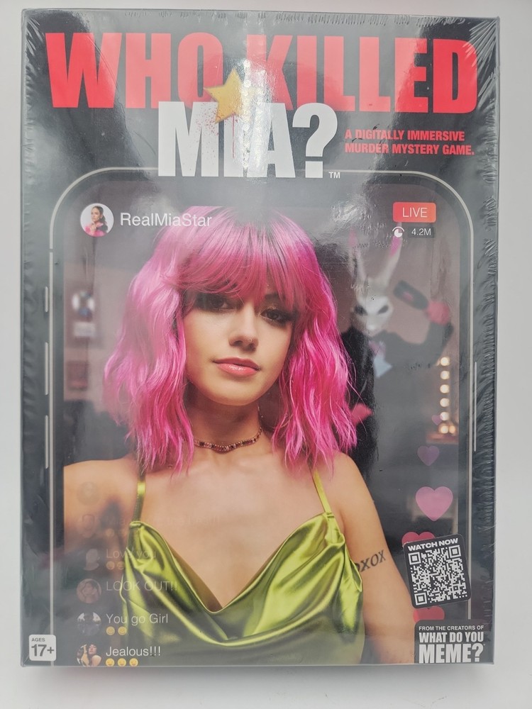 UNOPENED – Who Killed Mia: A Digitally Immersive Murder Mystery Board Game NEW