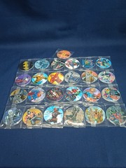 Lot of 25 DC Comics Justice League Pogs Tazos Caps – Chipicao Cardboard Sealed
