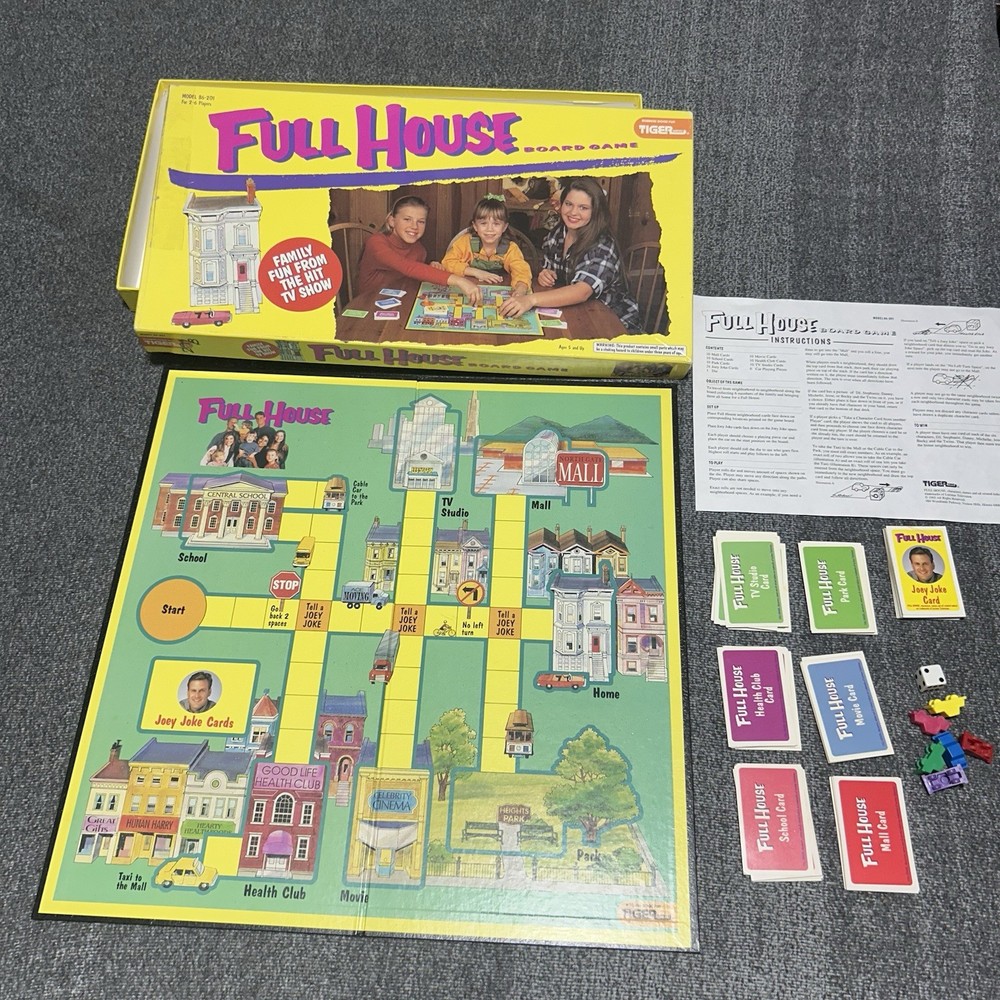 Vintage 1993 Full House Board Game – Tiger Games – Complete Set TV Show Sitcom