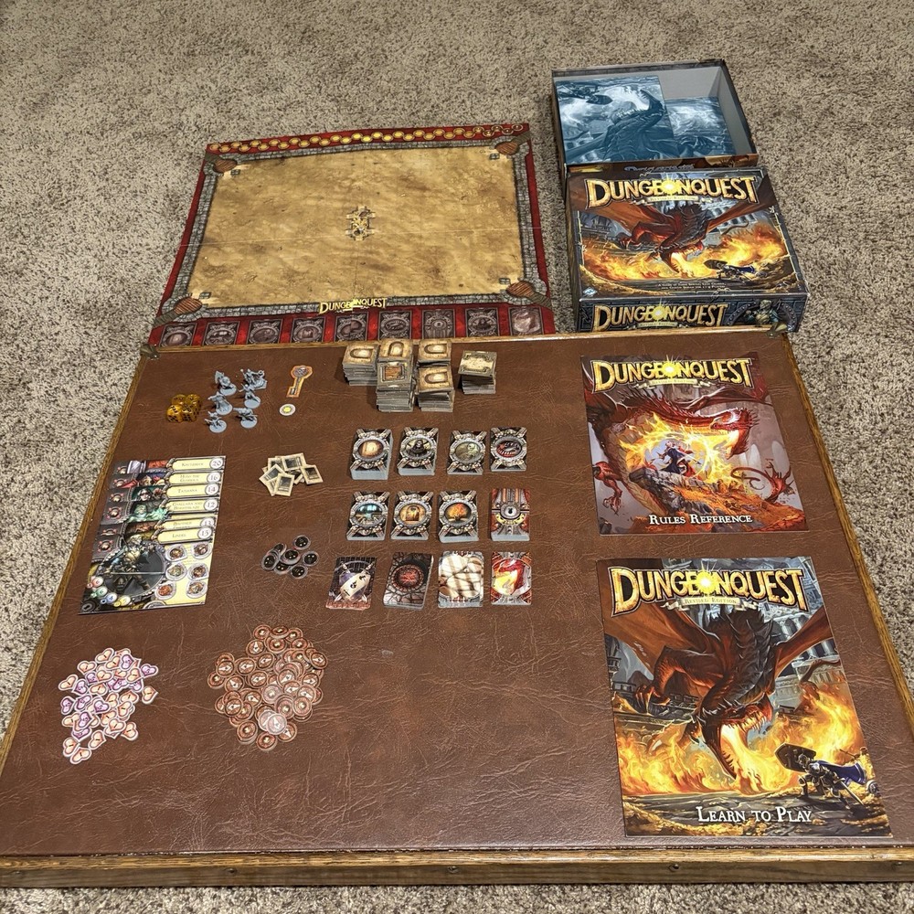 DungeonQuest Revised Edition Fantasy Flight Games 2014 Complete