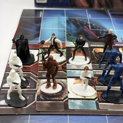Star Wars Epic Duels Board Game 2002 w/ Figures 370/372 Cards Read