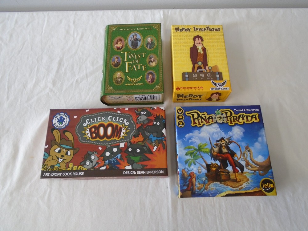 Lot of Games – Twist of Fate – Nerdy Inventions – Click Click Boom – Pina Pirata