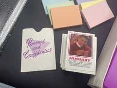 Vintage 1991 GIRL TALK SECRET DIARY Almost Complete 1 Card Missing.