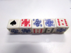 New Crisloid 2 In 1 – Dice Poker/Lucky Dice Games – New In Plastic Case