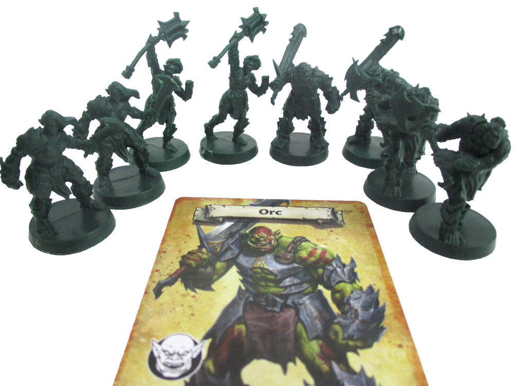 HeroQuest: 8x ORC Minis & Card NEW!!
