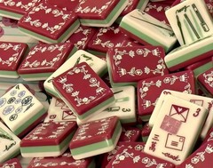 American Mahjong game set, 160 tiles red green 💌 Mah Jong tiles + storage bag