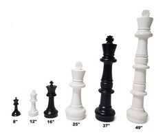 Giant Plastic Chess Set with a 12″ King – Outdoor Chess Set