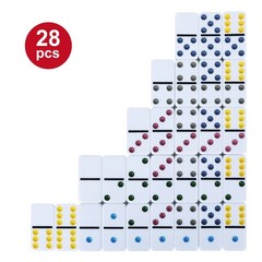 Double Six Dominoes Set for Adults, Classic Domino Game with Tin Box – 28 Tiles