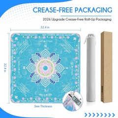 Mahjong Mat for Table 32.4”x32.4”, Rolled Shipping, No Creases Mah Jongg Ma…