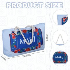 Sunnymove Empty Mahjong Bags Set for Tiles and Racks 24x13x4.7 Inch Blue