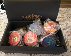 Pokemon Tazos Pogs 141 pcs 3rd Generation Strokes Box 3D Round Square Collection