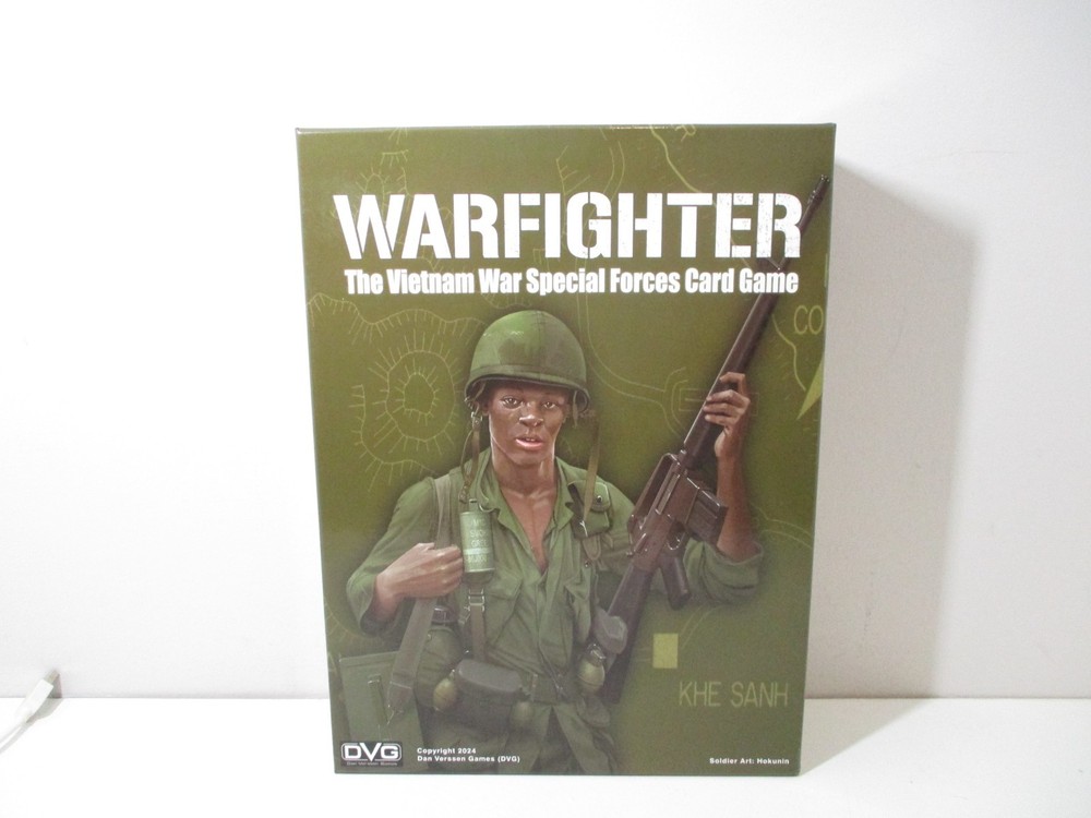 Dan Verssen Games Warfighter: The Vietnam War Special Forces Card game opened.