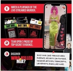 Who Killed Mia A Digitally Immersive Murder Mystery Adult Crime Board Game clue