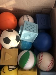 Lot OF 50+ BALL, SQUARES,! Must See! 3LB OF TOYS
