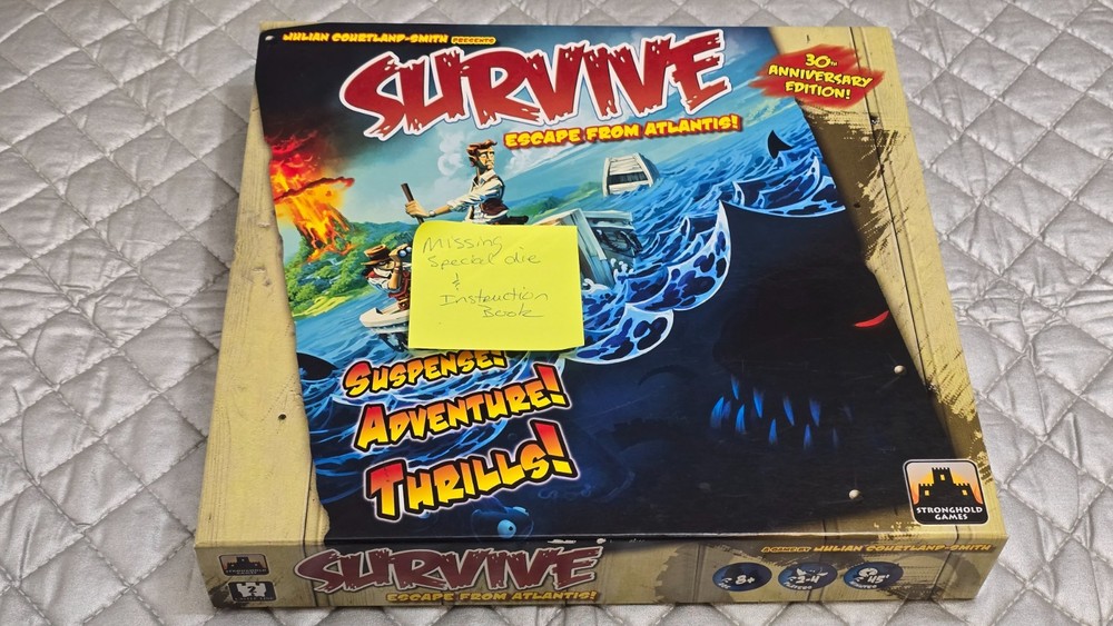 Survive Escape from Atlantis Game – 2015 Stronghold Games – Missing Special Die