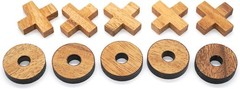 Stylish Wood Tic Tac Toe with X-O Pieces – Perfect Unisex Gift for Adults
