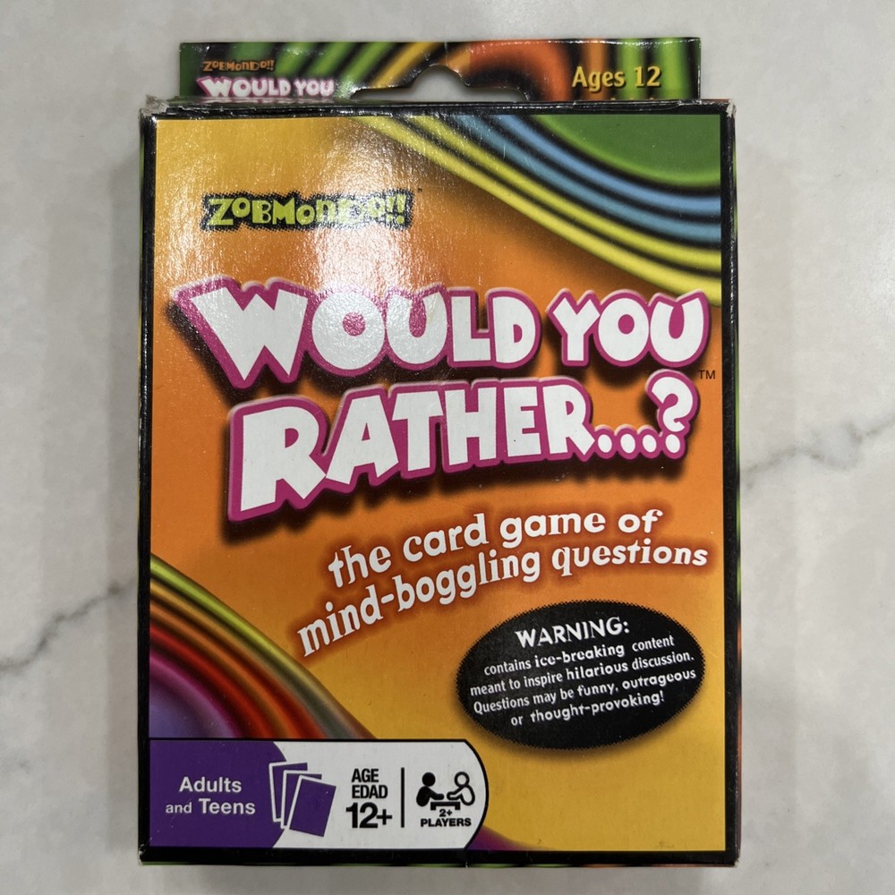 ZOBMONDO WOULD YOU RATHER GAME ADULT AND TEENS AGE 12+