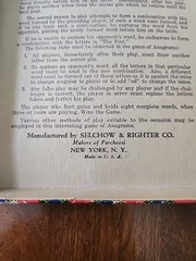 Anagrams Word Game Selchow & Righter Early Edition Thick Cardboard Tiles
