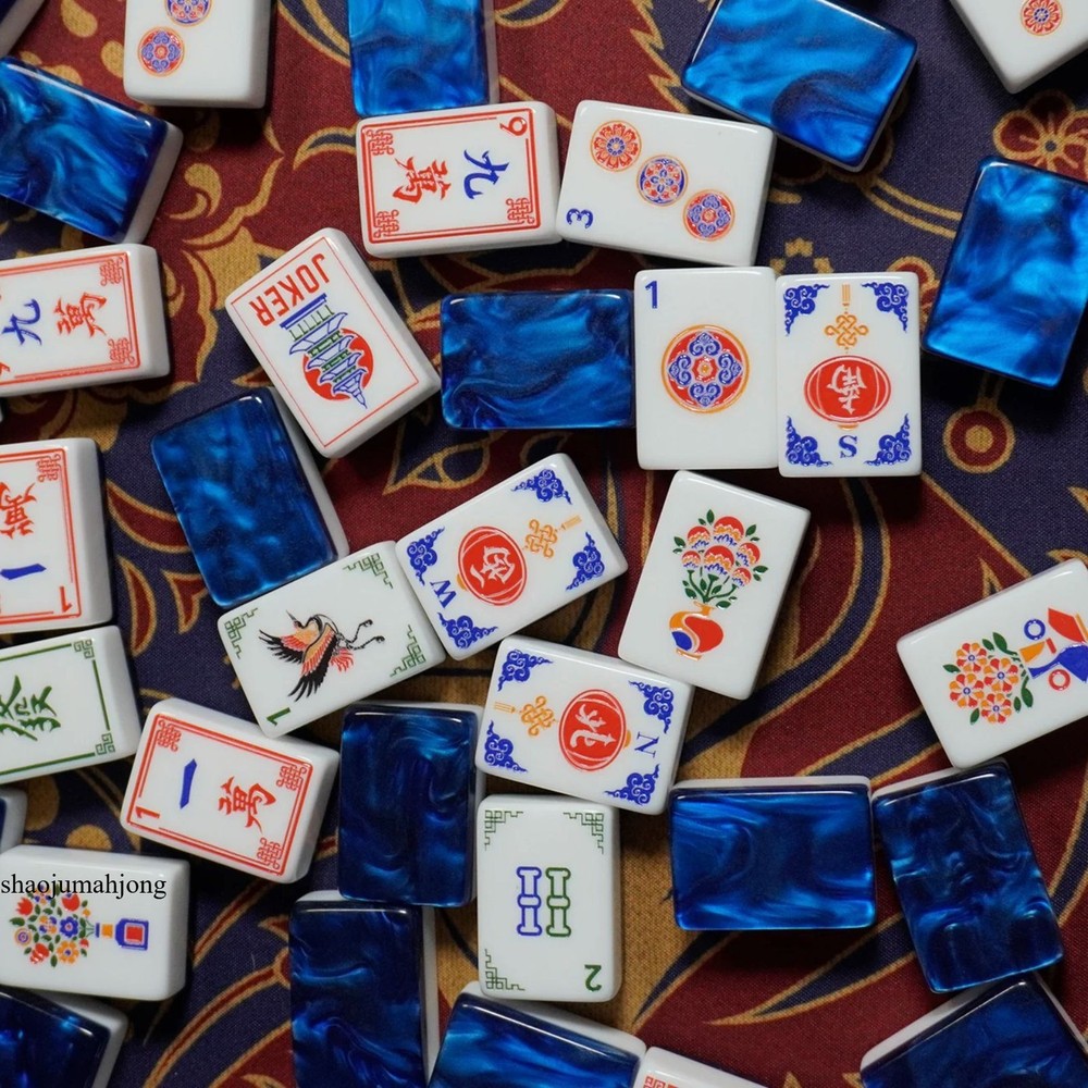 American Mahjong Tiles set ,160 tiles, Sapphire Crane，gift