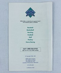 Vintage 1995 APBA Pro Football Board Game INSTRUCTION MANUAL Only