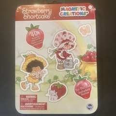 Strawberry Shortcake Magnetic Game Collectible Storage Tin 40 Magnet Pieces