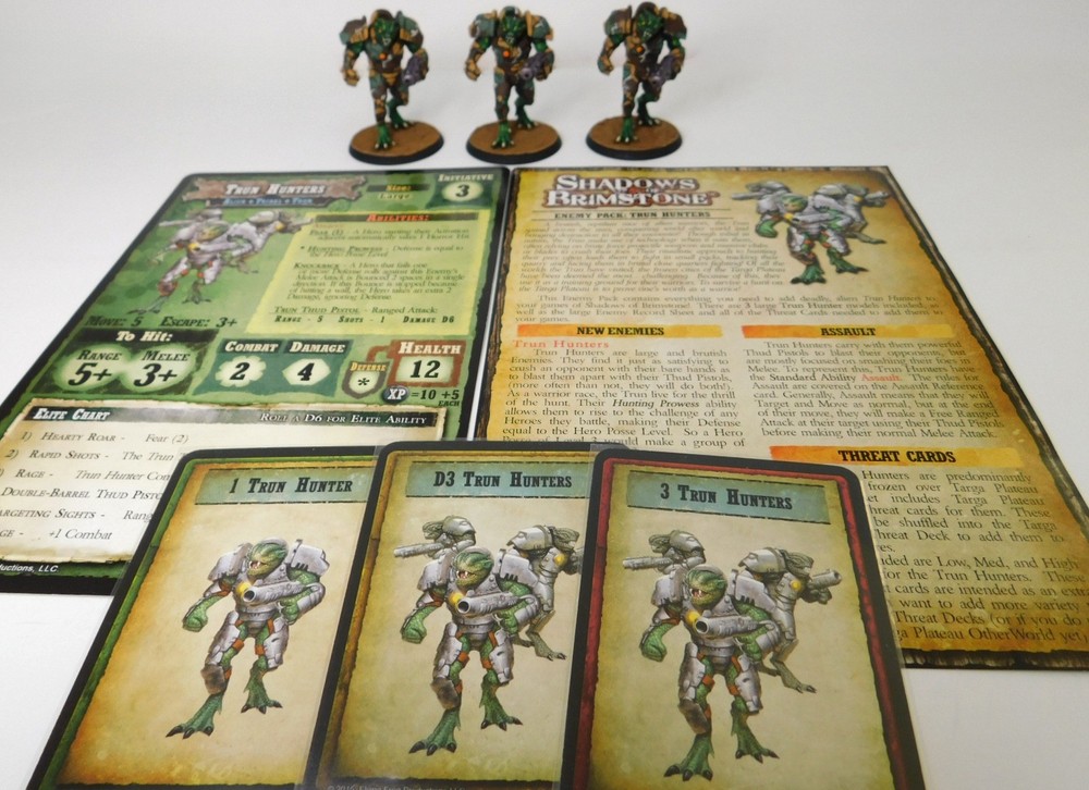 Well Painted Trun Hunters Miniatures & cards No box (3)Shadows of Brimstone FFP