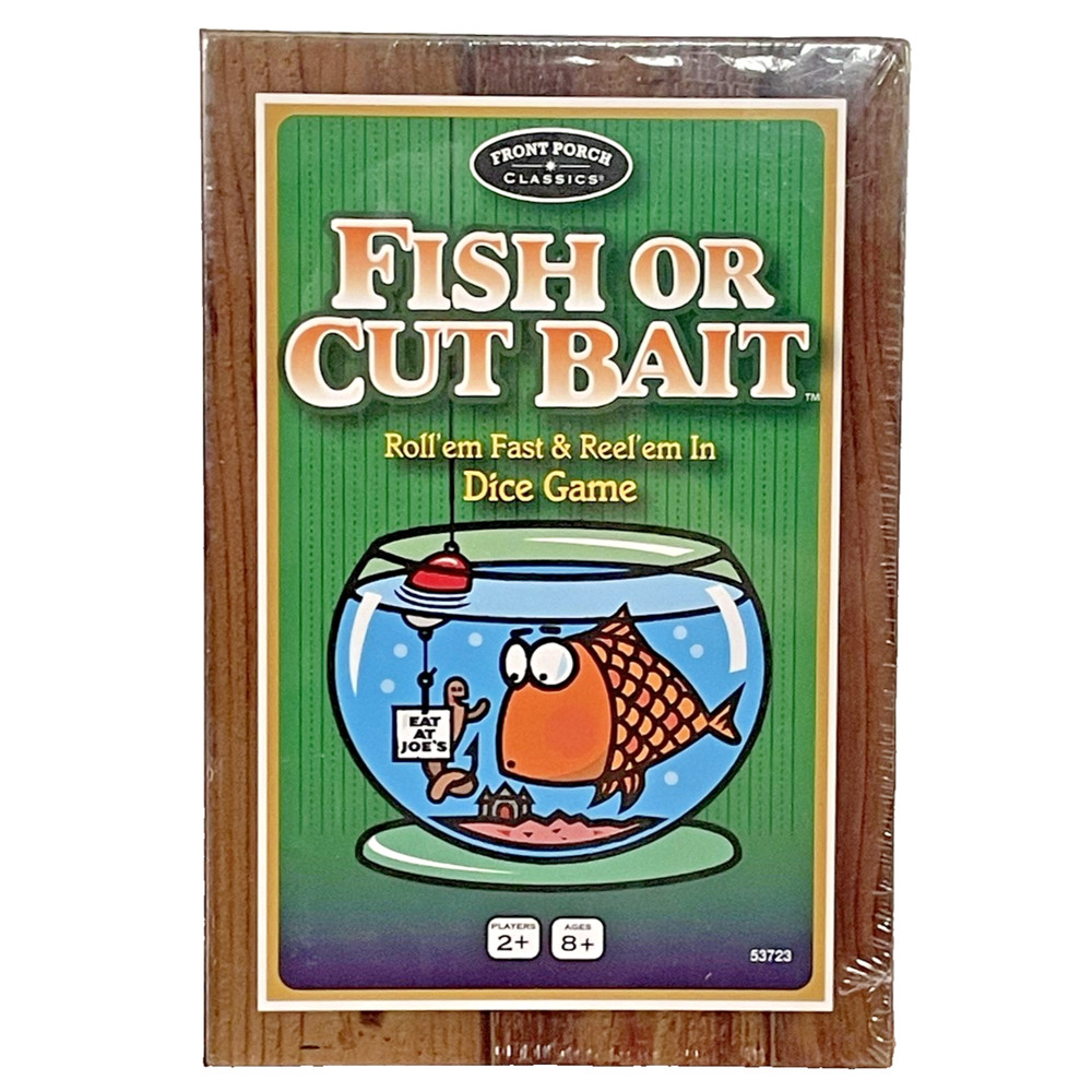 Fish Or Cut Bait Dice Game Front Porch Classics Green Complete 2+ Ages 8+