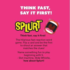Splurt! – Fast-Paced Party Game for Ages 10+, 2-8 Players – Improve Vocabulary