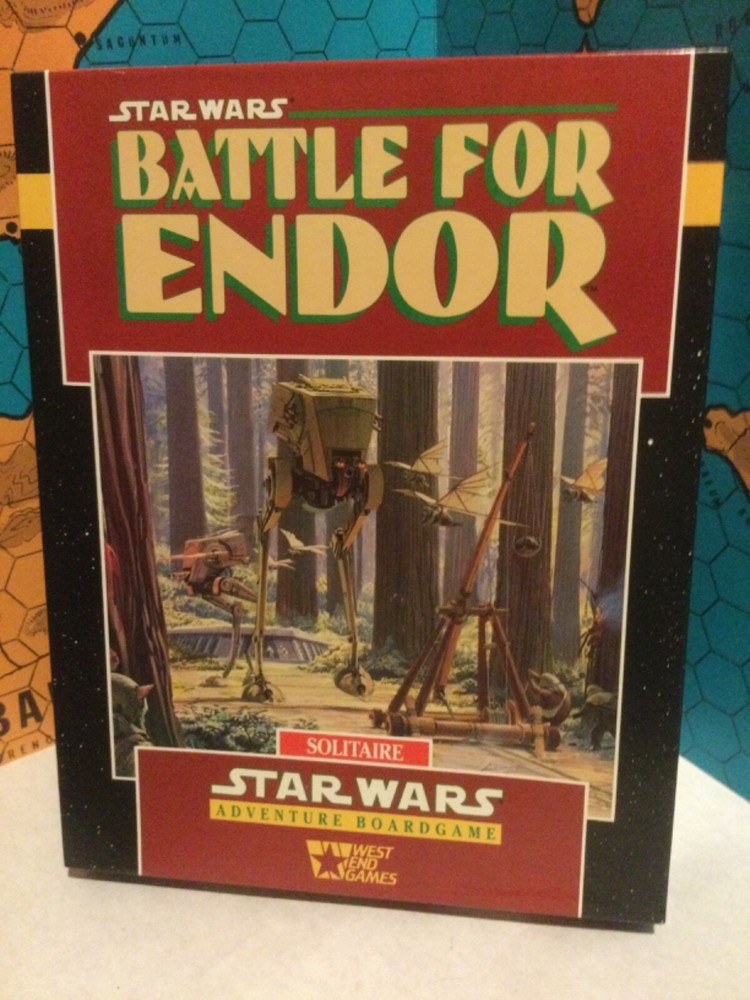 BATTLE FOR ENDOR unpunched West End Games Star Wars Solitaire Sci-Fi 1989