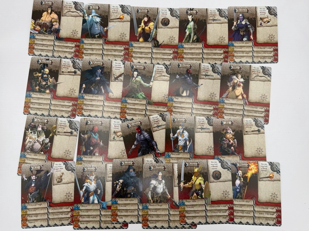 CMON Massive Darkness Zombicide Black Plague Crossover 21 Cards Only Set
