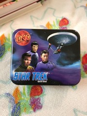 STAR TREK UNO 1999 Special Edition w/ Collectible Tin * Family Card Game